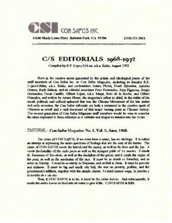 Con Safos Editorials 1968-1972 thumbnail