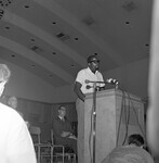 Harry Edwards gives a speech at San Jose State College. thumbnail