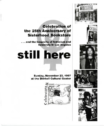 Celebration of the 25th Anniversary of Sisterhood Bookstore thumbnail