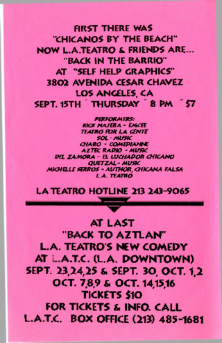 L.A. Teatro & Friends are "Back in the Barrio" thumbnail