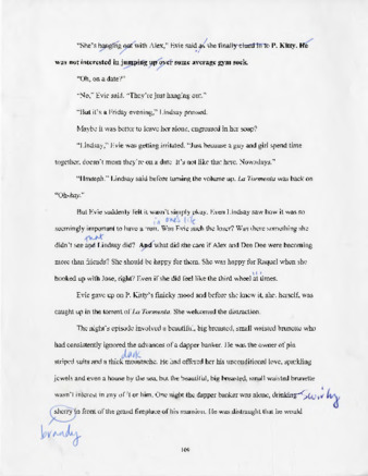 Rought draft of a chapter in Honey Blonde Chica by Michele Serros thumbnail