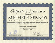Certificate of Appreciation awarded to Michele Serros by the Puente Project thumbnail