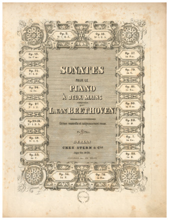 Piano sonata no. 1, op. 2, no. 1, published by Stern & Cie. thumbnail