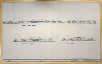 [McCulloch Headquarters, elevations for Coral Tree Place, Beethoven Street, and Alla Road] thumbnail