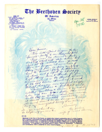 Autograph letter signed from Joy Milane with brochure thumbnail