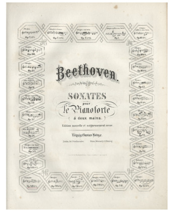 Piano sonata no. 19, op. 49, no. 1, published by Gustav Heinze thumbnail
