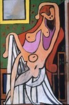 Large Nude in Red Armchair thumbnail