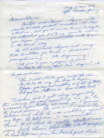 Letter from Carl D. Duncan to Patricia Whiting, August 9, 1964 thumbnail