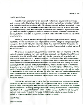 Letter from Tiffany Ramirez thumbnail