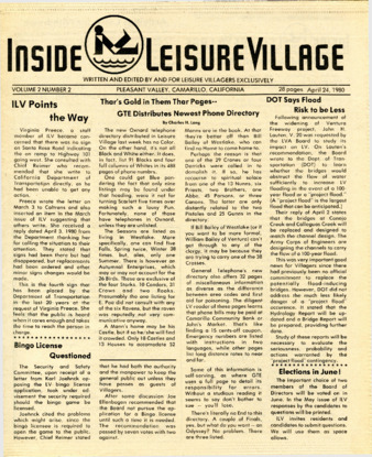 Inside Leisure Village Vol. 2 No. 2 thumbnail