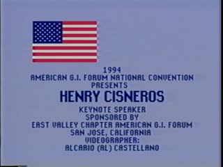 American GI Forum - National Conference, Keynote by Henry Cisneros thumbnail