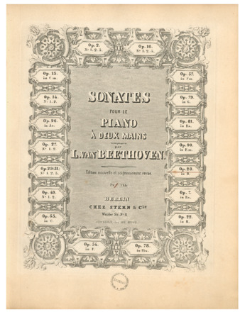 Piano sonata no. 15, op. 28, published by Stern & Cie. thumbnail