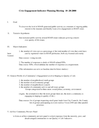 Civil Engement Indicator Planning Meeting thumbnail