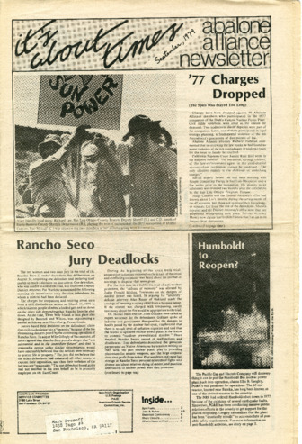 It's About Times: Abalone Alliance Newsletter, September 1979 thumbnail