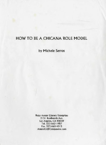 Rough draft of How to Be a Chicana Role Model by Michele Serros thumbnail
