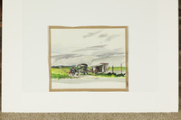 Picnic With Old Car And Landscape thumbnail