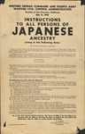 Internment Poster/Broadside: "Instructions to All Persons of Japanese Ancestry ... City of Fresno" 1942 thumbnail