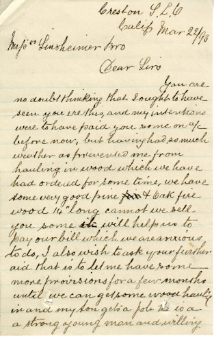 Business Correspondence, March 1893 thumbnail