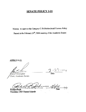 SP 03-21 Category C-3b Multicultural Courses Policy thumbnail