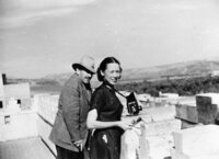 John and Elaine Steinbeck at the Hotel Palais Jamais, Morocco thumbnail