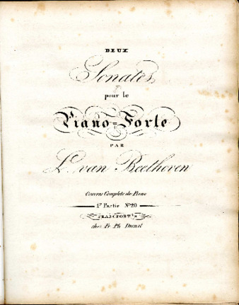 Deux sonates pour le piano-forte par L. van Beethoven [Anhang 5] thumbnail