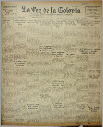 La Voz de La Colonia 9 de deciembre de 1932 thumbnail
