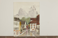 Swiss Town Street And Alps thumbnail