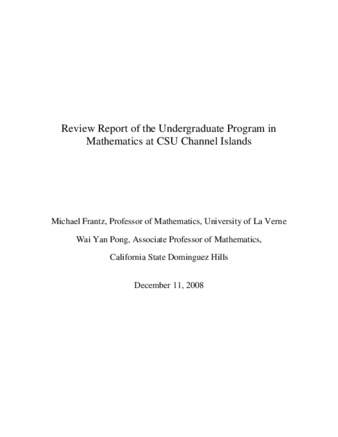 2008 Mathematics Program External Review thumbnail