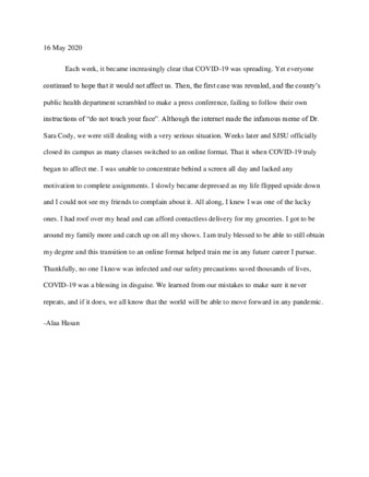 Alaa Hasan Journal on COVID-19 thumbnail