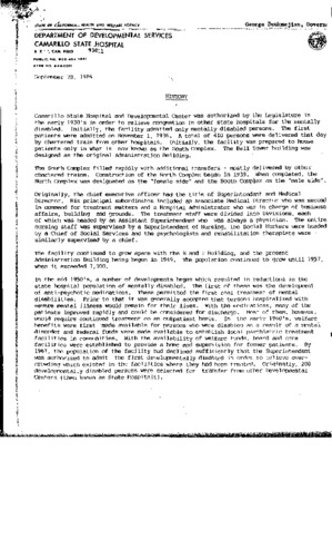 Camarillo State Hospital History thumbnail