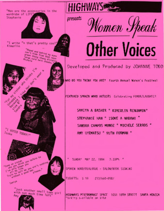 Highways presents Women Speak Other Voices thumbnail