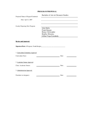 SP 06-24 Program Proposal - Bachelor of Arts in Chicana/o Studies thumbnail