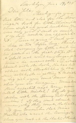 Letter from Lucy Le Brun to Julia Morgan, 1898 thumbnail