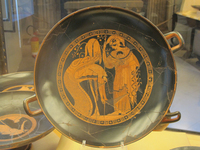 Attic red-figure kylix (cup) thumbnail