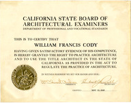 California State Board of Architecture Examiners License thumbnail