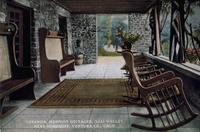 Penny Postcard of the Pierpont Cottages in Ojai, CA thumbnail