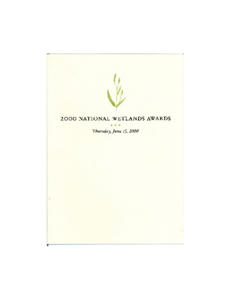 2000 National Wetlands Awards Invitation thumbnail