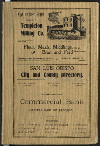 San Luis Obispo City and County Directory, 1901 thumbnail