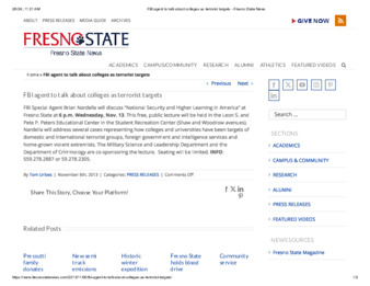 FBI agent to talk about colleges as terrorist targets thumbnail