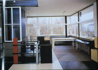 Living and dining area, Schroder House, with furniture thumbnail