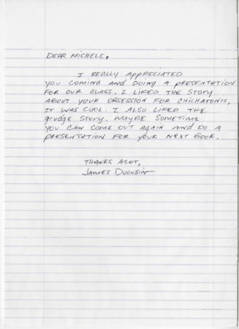 Letter from James Ducusin thumbnail