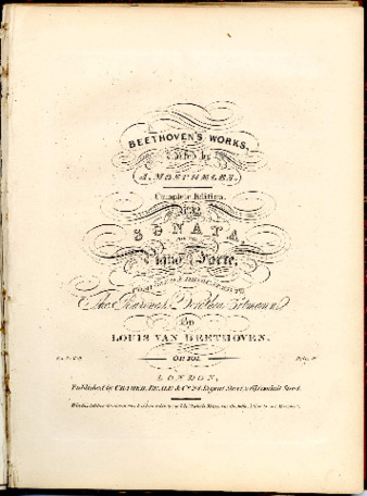 Sonata for the piano forte, : op. 101 / composed & dedicated to the Baroness Dorothea Ertmann, by Louis van Beethoven thumbnail
