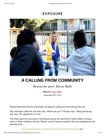 A calling from community thumbnail