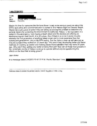 Email to Lupe Anguiano from Jean Anker thumbnail