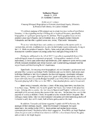 Kathleen Contreras Sabbatical Report thumbnail