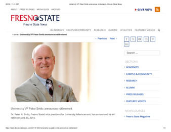 University VP Peter Smits announces retirement thumbnail