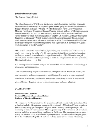 Summary of The Bracero History Project and its Components thumbnail