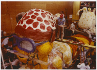 [Students work on the Cal Poly Rose Bowl float] thumbnail
