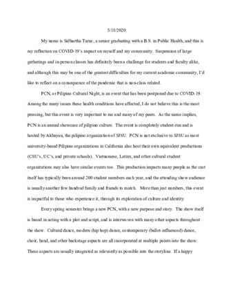 Sidhartha Taruc COVID-19 Narrative thumbnail