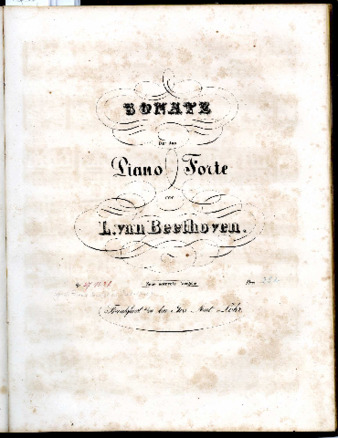 Sonate für das Piano-Forte von L. van Beethoven. Op. [27 No. 1]. Neue correcte Ausgabe. thumbnail